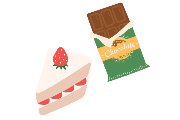 チョコレートとケーキ